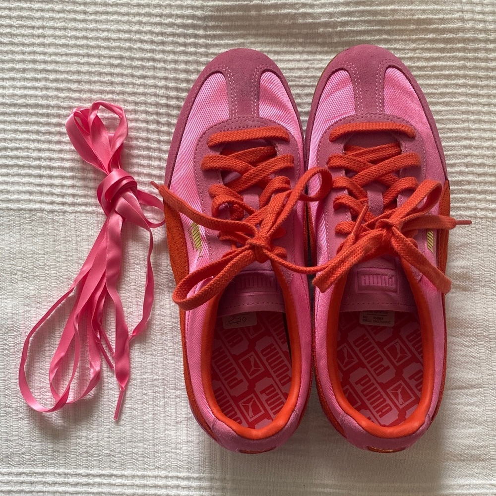 Puma Pink & Coral Low-Top Runner Sneakers